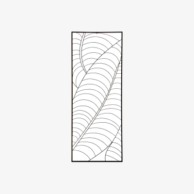 La Redoute Black Metal Leaf Design Wall Art