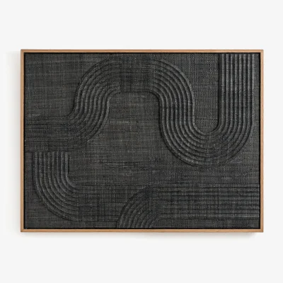 La Redoute Telaga Woven Banana Leaf Wall Art