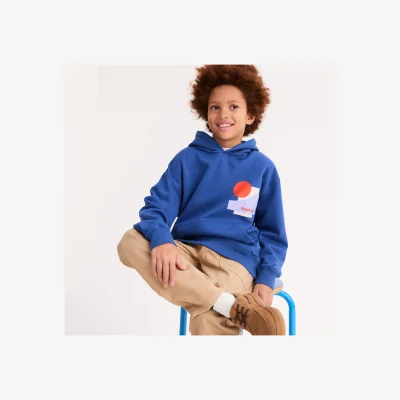 La Redoute Fleece Hoodie with Graphic Print On Chest