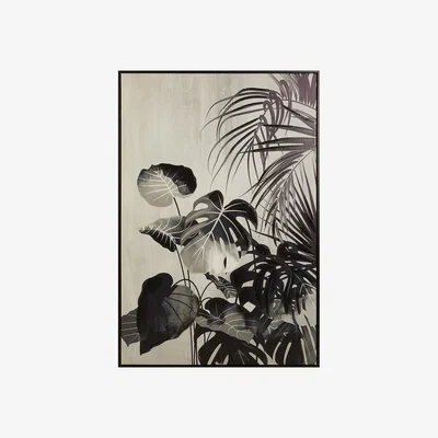 La Redoute Contemporary Black Framed Floral Wall Art