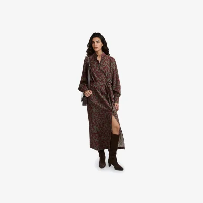 La Redoute Graphic Print Long Sleeve Maxi Dress