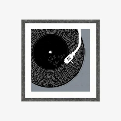 La Redoute 62x65cm Turning Records Framed Print