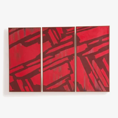 La Redoute Set of 3 Palim Hand Painted Paintings