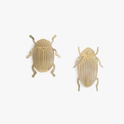 La Redoute Set of 2 Strakaza Brass Wall Insects