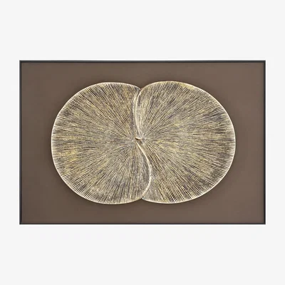 La Redoute Contemporary Gold Finish Wood Panel Wall Art