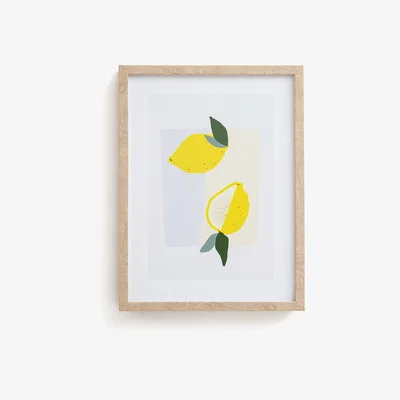 La Redoute Boda Framed Lemon Print Poster