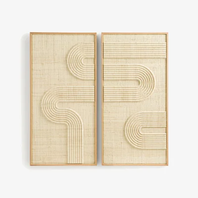 La Redoute Telaga Woven Palm Double Wall Art