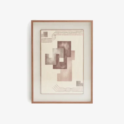 La Redoute Adriano Geometric Print Canvas Wall Art