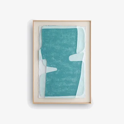 La Redoute Caldera Hand-Painted Embossed Rice Paper Wall Art