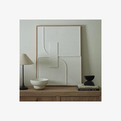 Layered Lounge Liva White Wall Art