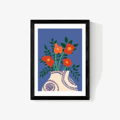 Marks & Spencer East End Prints Poppy Framed Art Print Black