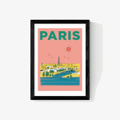 Marks & Spencer East End Prints Paris France Framed Art Black