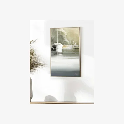 Marks & Spencer Gallery Direct Marina Days Framed Canvas Sage