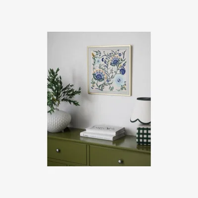 Marks & Spencer M&S Floral Embroidered Framed Canvas - Multi, Multi