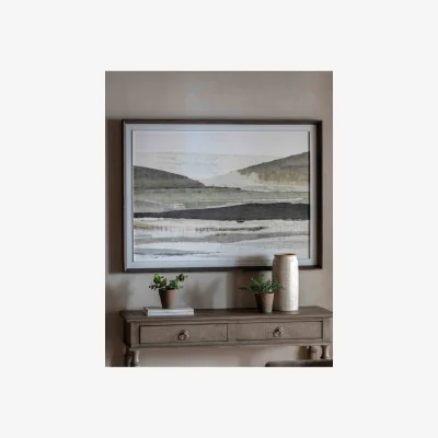 Marks & Spencer Gallery Direct Morning Mirage Framed Canvas Sage