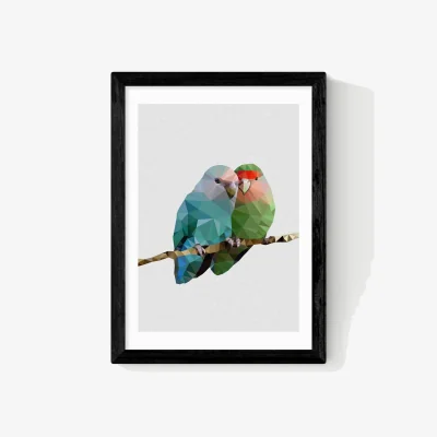 Marks & Spencer East End Prints Two Love Birds Framed Art Black