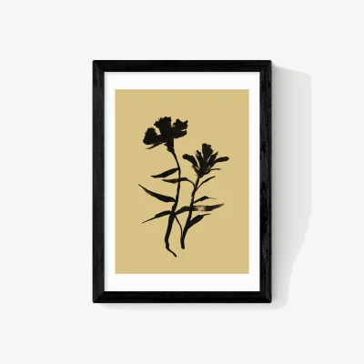 Marks & Spencer East End Prints Mono Botanical 3 Framed Art Print Black