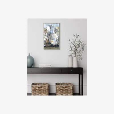Marks & Spencer Gallery Home Silversong Birch Rectangle Framed Canvas Blue Mix