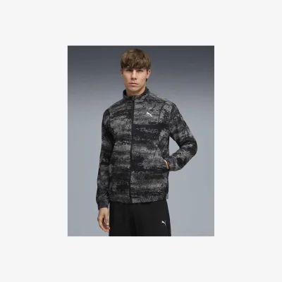 Marks & Spencer Puma Run Velocity Graphic Print Sports Jacket Black