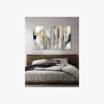 Marks & Spencer Gallery Home Set of 2 Inspired Framed Canvas Grey Mix