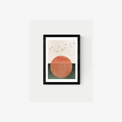 Marks & Spencer East End Prints Rising Sun Framed Art Black