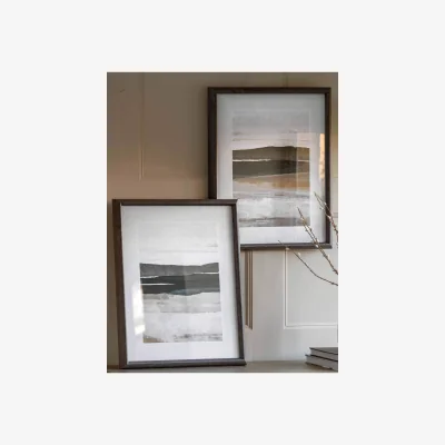 Marks & Spencer Gallery Direct Set of Two Drift Away Framed Art Taupe