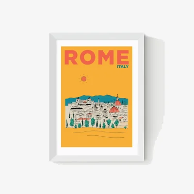 Marks & Spencer East End Prints Rome Framed Art White