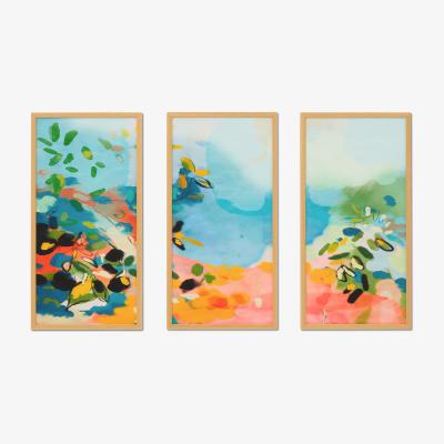 Made.com Ana Rut Bre, 'Garden with Sea View' Set of 3 Framed Prints, 30 x 60cm