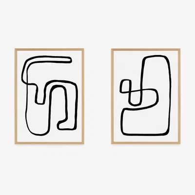 Made.com Rafael Farias, 'Arla Abstract Knots' Set of 2 Framed Prints (More Sizes Available)