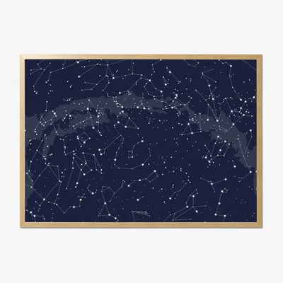 Made.com Luna Celestial Framed Print, 70 x 100cm