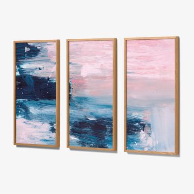 Made.com Dan Hobday, 'Textured Brush Strokes' Set of 3 Framed Prints, 30 x 60cm