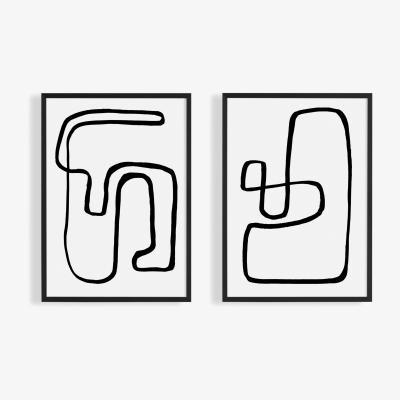 Made.com Rafael Farias, 'Arla Abstract Knots' Set of 2 Framed Prints, A2