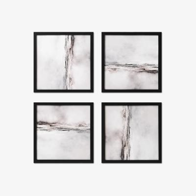 Made.com Dan Hobday, 'Soft Abstract' Set of 4 Framed Prints, 40 x 40cm