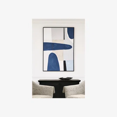 My Furniture Blue Notes One - Hand-Painted Wall Art