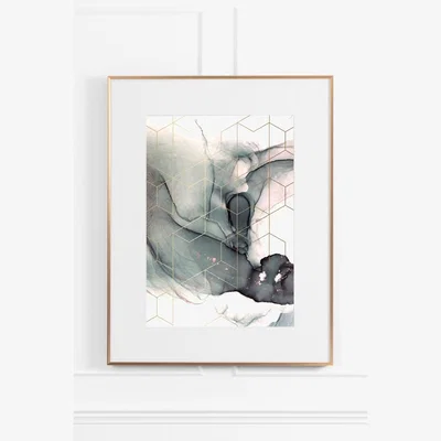 My Furniture Coral Cosmos No.3 Wall Art - Brass Frame