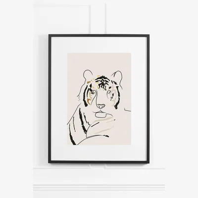 My Furniture Wild Gold No.2 - Black Frame