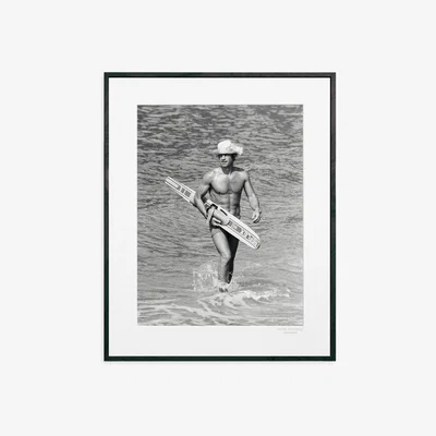 Made in Design La Galerie - Jean-Paul Belmondo ski nautique Poster - / 30 x 40cm by Image Republic White