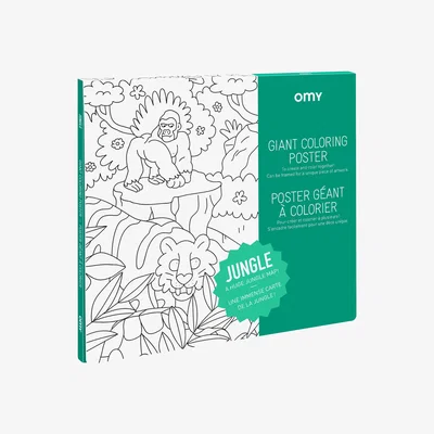 Made in Design Jungle Colouring poster - / 100 x 70 cm by OMY Design & Play White/Black