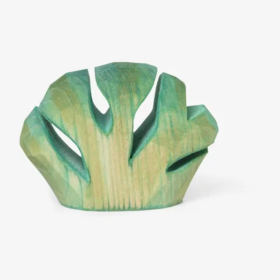 Made in Design Buisson de la savane Decoration - / Hand-carved wood - L 5 x H 7 cm by Ferm Living Green