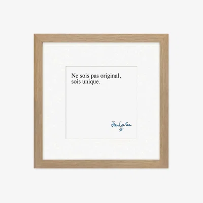 Made in Design Cocteau - Ne soit pas original Poster - / 22 x 22cm by Image Republic White
