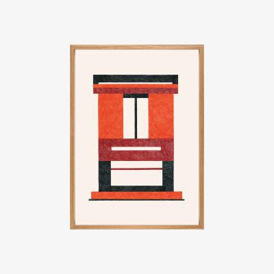 Made in Design Nathalie du Pasquier - Chaud Framed poster - / 49,5 x 69,5 cm by The Wrong Shop Multicoloured