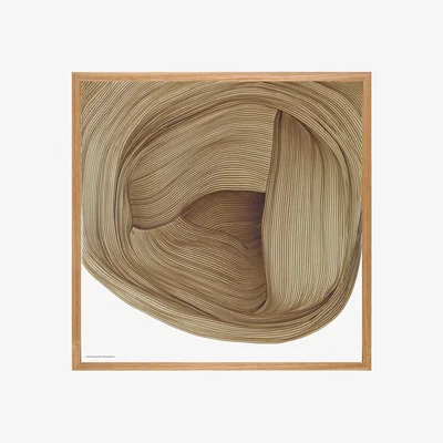 Made in Design Ronan Bouroullec - Drawing 5 Framed poster - / 70 x 70 cm by The Wrong Shop Brown