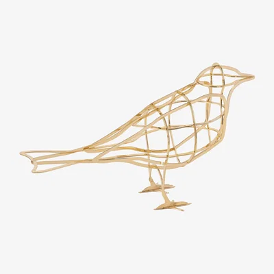 Made in Design De l'Aube Decoration - / Metal bird by Ibride Gold/Metal