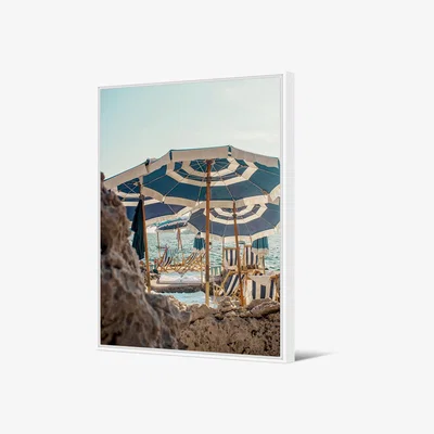 Made in Design French Riviera Framed canvas - / 80 x 120 cm by PÔDEVACHE Blue