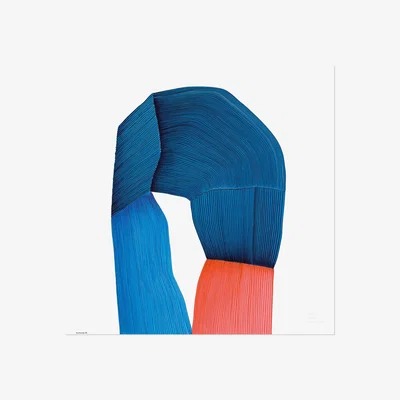 Made in Design Ronan Bouroullec - Drawing 2018 Poster - / 67.5 x 67.5 cm by Vitra Blue
