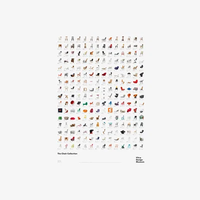 Made in Design The Chair Collection Poster - / 119 x 84 cm by Vitra Multicoloured