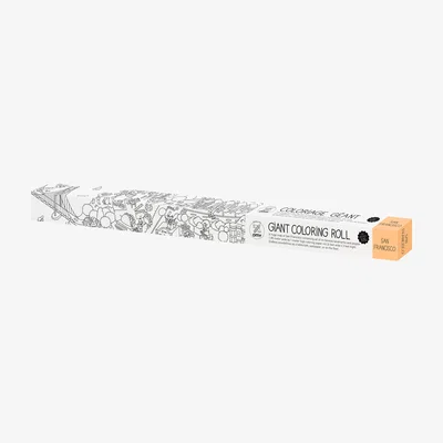 Made in Design XXL San Francisco Colouring poster - 180 x 100 cm by OMY Design & Play White/Black