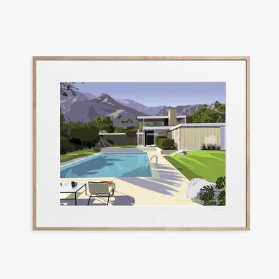 Made in Design Paulo Mariotti - Desert Kaufmann House Poster - / 40 x 50cm by Image Republic Multicoloured