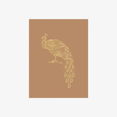 Made in Design Poster - / Peacock - 30 x 40 cm by Bloomingville Brown