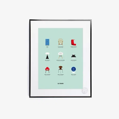 Made in Design Le Duo - Design Poster - 40 x 50 cm by Image Republic Multicoloured